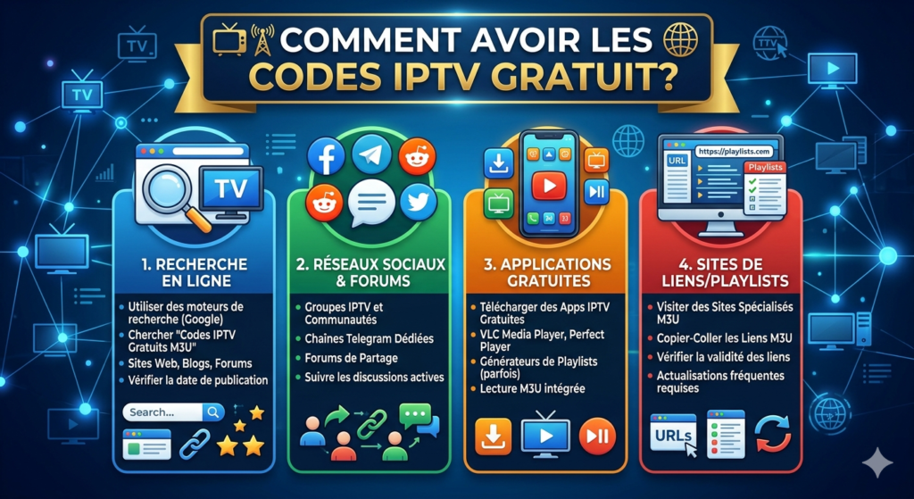 comment avoir les codes iptv gratuit​